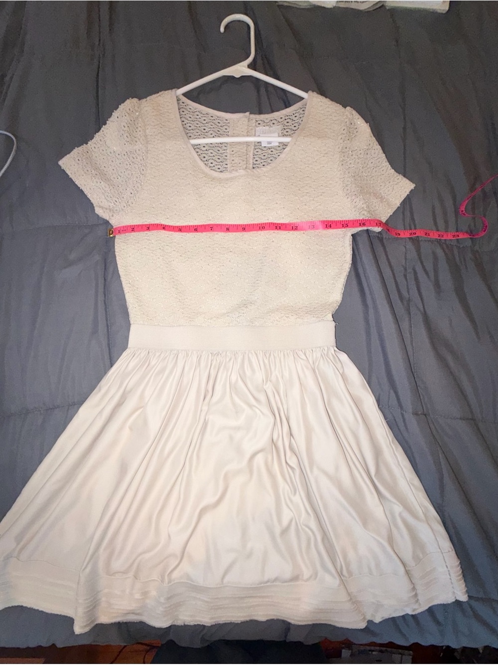 Cooperative Cream Lace Fit & Flare Dress Size M - Picture 6 of 8